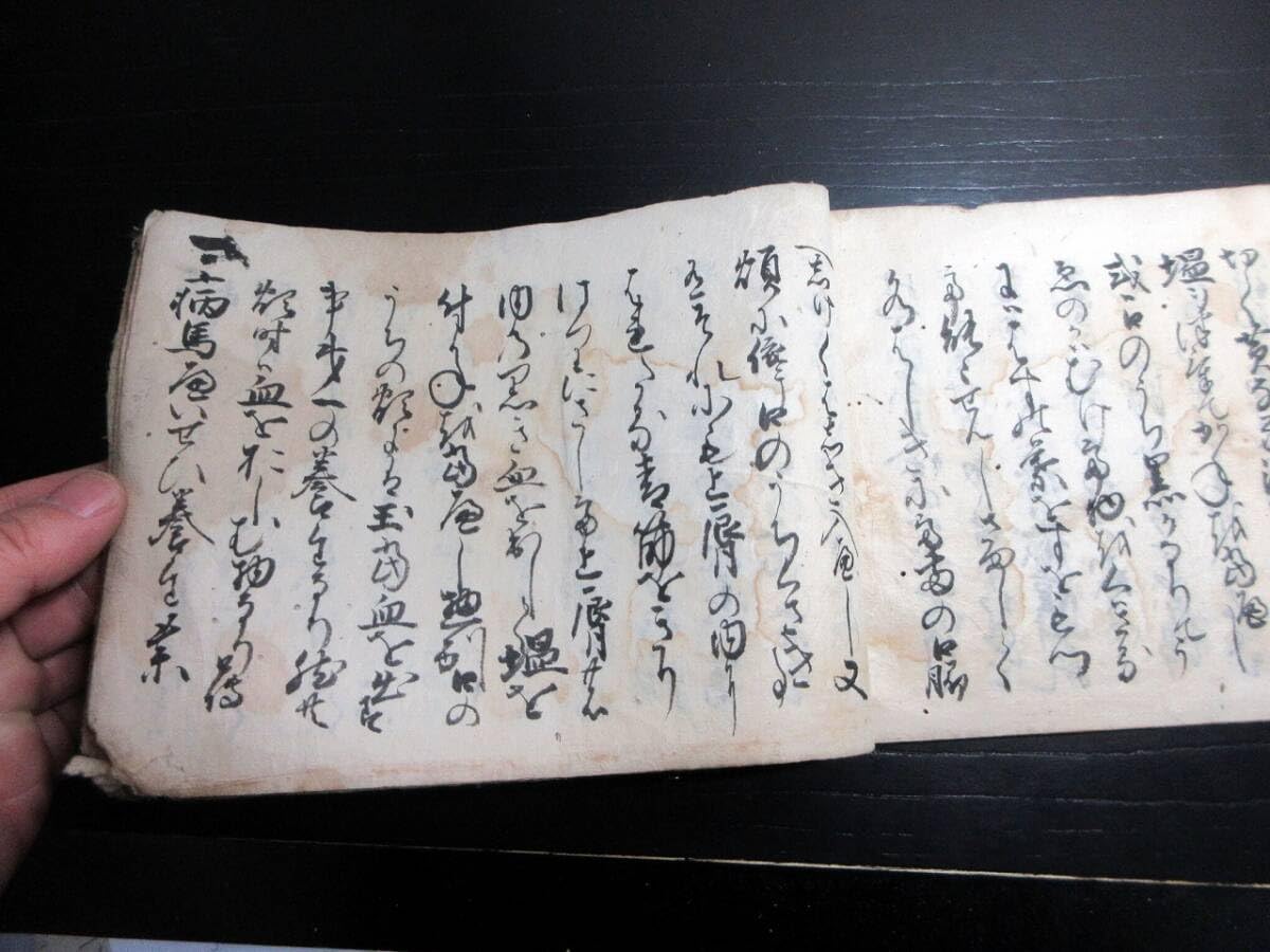 Amazon.co.jp: 0565和本天正20年（1592）馬に関する写本「安驥分別当流